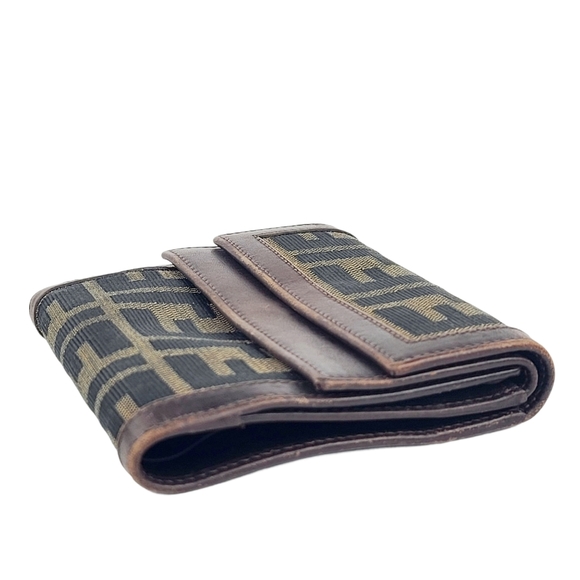 Fendi Zucca FF Logo Compact Wallet - Picture 4 of 10